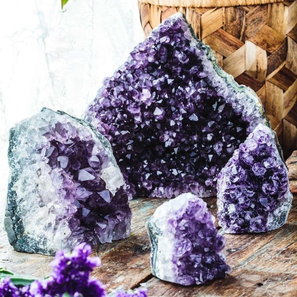Huge amethyst geode crystals